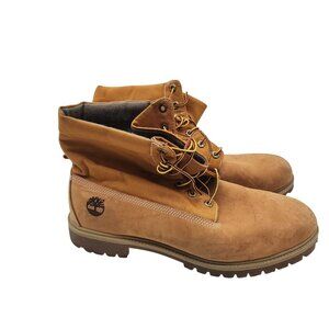 Timberland Mens Tan Nubuck Leather 6-Inch Work Boots Size 13